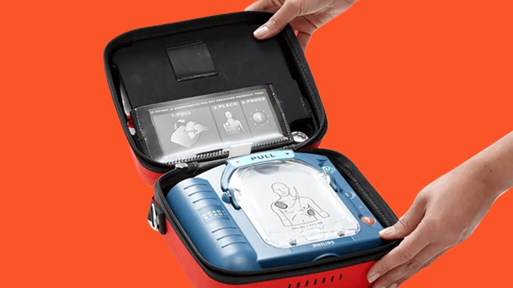contenitore heartstart hs1 philips aperto